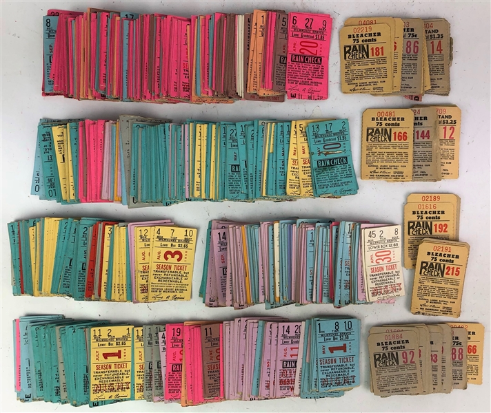 1950s Milwaukee Braves Ticket Stubs (Lot of 270+)