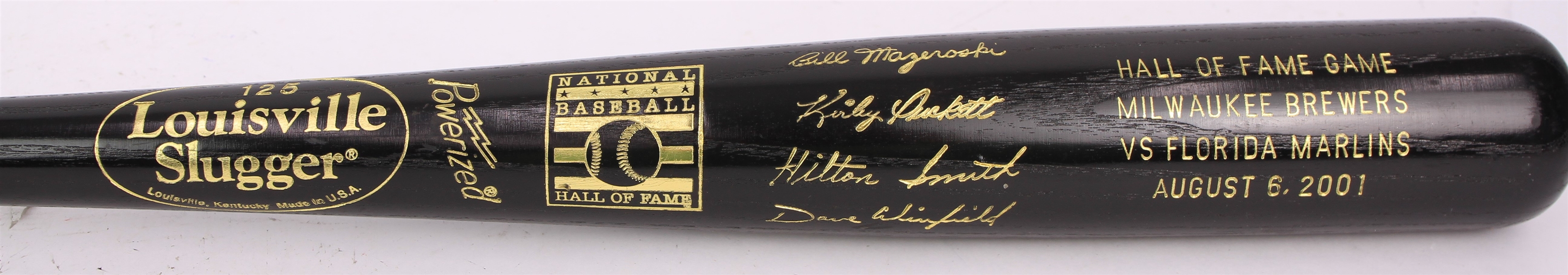 2001 Milwaukee Brewers Florida Marlins Hall of Fame Game Louisville Slugger Commemorative Bat