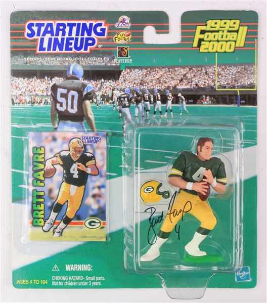 1999 Brett Favre Green Bay Packers Signed MOC Starting Lineup Figure (JSA)