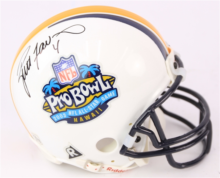 2003 Brett Favre Green Bay Packers Signed Pro Bowl Mini Helmet (JSA)