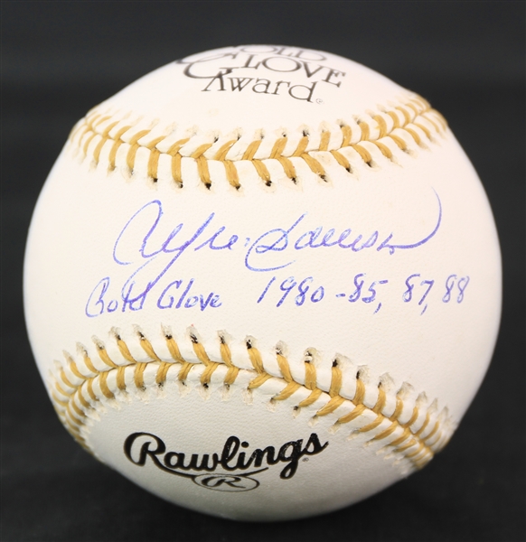 2000s Andre Dawson Montreal Expos Signed Gold Glove Award Baseball (JSA)