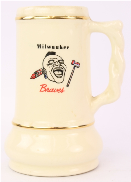 1957 Milwaukee Braves Worlds Baseball Champions 7" Ceramic Mug