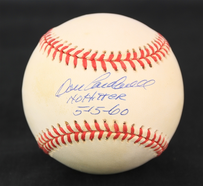 1995-99 Don Cardwell Chicago Cubs Signed ONL Coleman Baseball (JSA)
