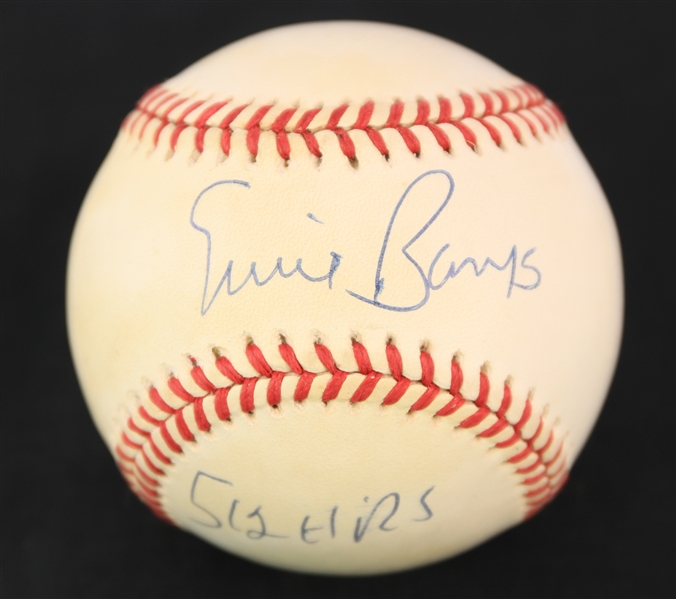 1995-99 Ernie Banks Chicago Cubs Signed ONL Coleman Baseball (JSA)