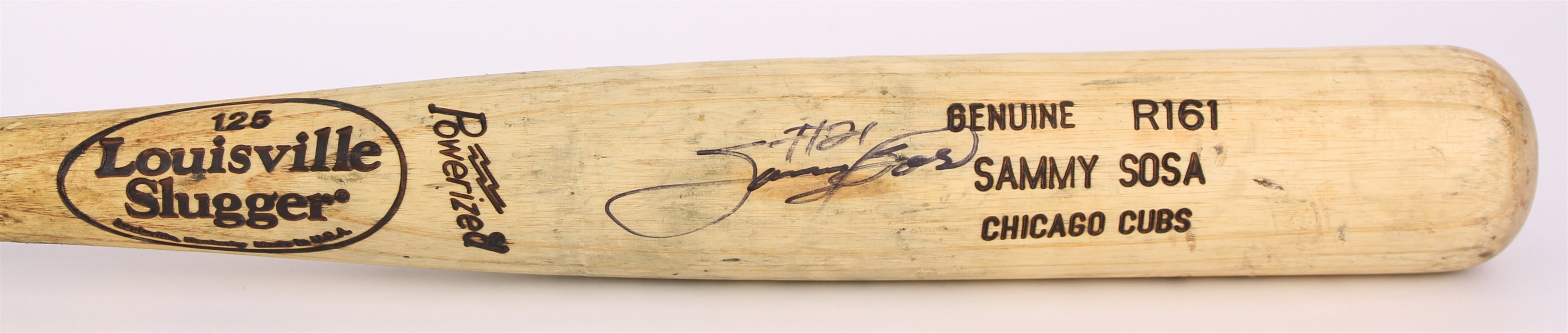 2002-04 Sammy Sosa Chicago Cubs Signed Louisville Slugger Professional Model Game Used Bat (MEARS A10/JSA)