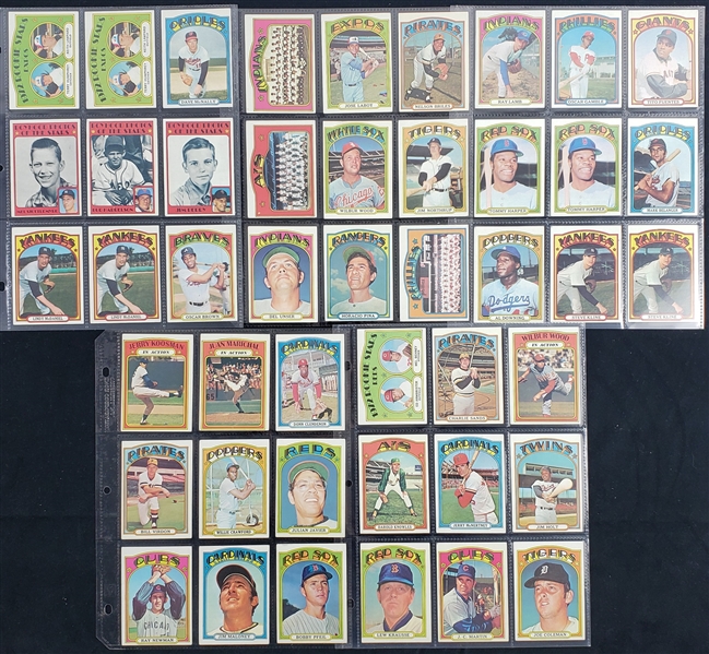 1970s Topps Baseball Card Lot (240+) HOFers, Stars, Commons