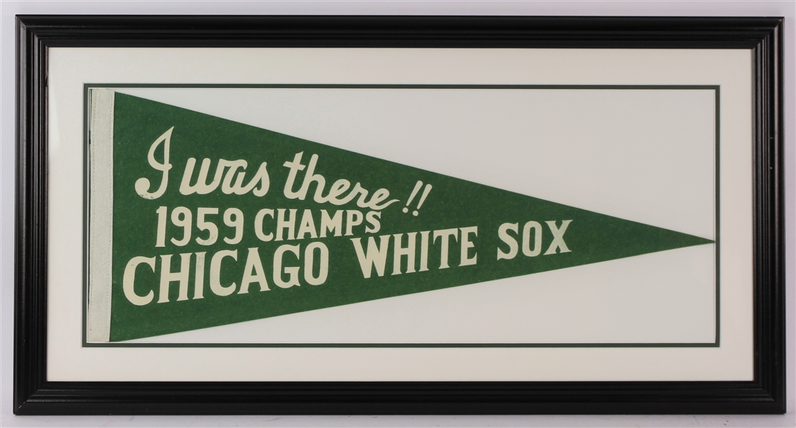 1959 Chicago White Sox I Was There 1959 Champs 18" x 35" Framed Full Size Pennant