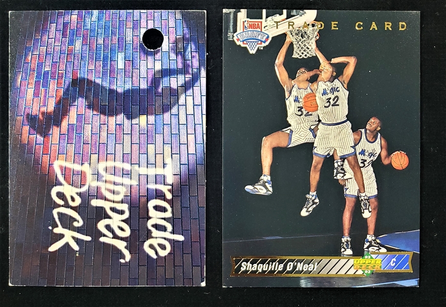1992-93 Shaquille ONeal Orlando Magic Upper Deck NBA Draft Trade Cards - Lot of 2