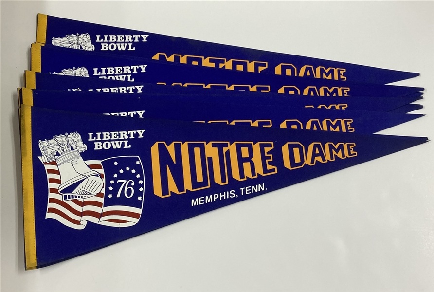 Notre Dame Liberty Bowl 29" Pennants (Lot of 19)