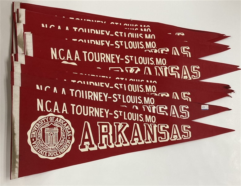 Arkansas NCAA Tourney 29" Pennants (Lot of 19)