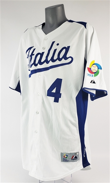 2013 Mike Costanzo Team Italy World Baseball Classic Game Worn Jersey (MEARS LOA/MLB Hologram)
