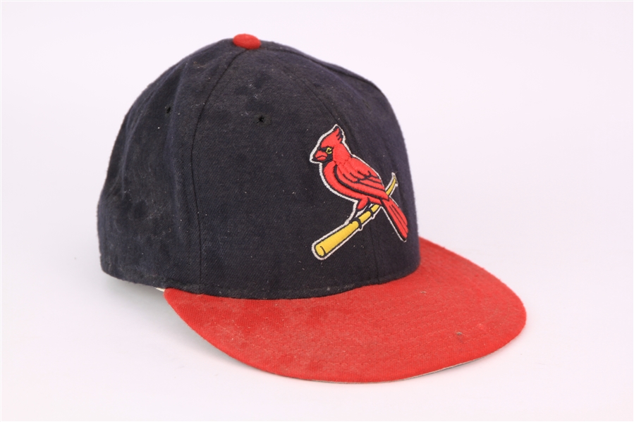 1998 circa St Louis Cardinals Game Worn Cap Attributed to Mark McGwire (Ben Barkin Collection)