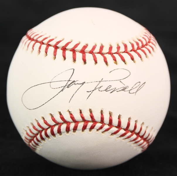2000s Jim Piersall Boston Red Sox Signed OML Selig Baseball (JSA)