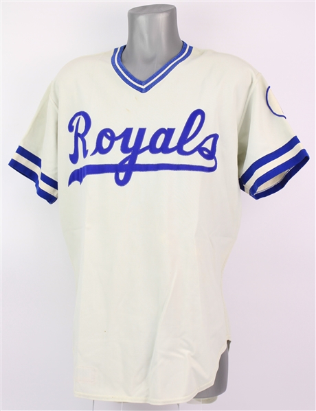 1978 Whitey Herzog Kansas City Royals Signed Game Worn Home Jersey (MEARS LOA/JSA)