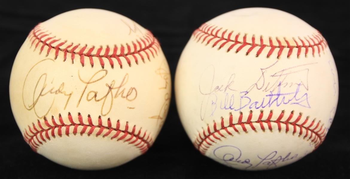 1990s-2000s Milwaukee Braves Multi Signed Baseballs - Lot of 2 w/ Johnny Logan, Andy Pafko, Felix Mantilla & More (JSA)