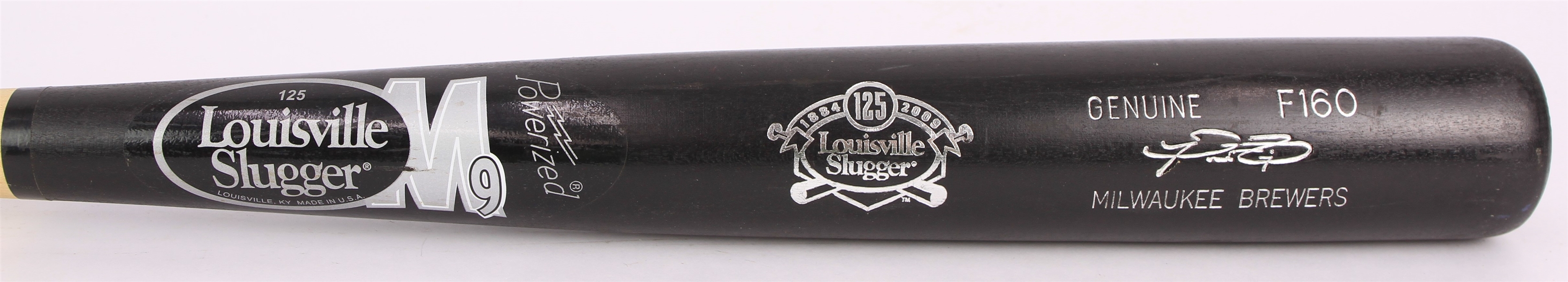 2009 Prince Fielder Milwaukee Brewers Louisville Slugger Professional Model Bat (MEARS A5)