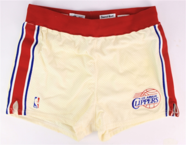 1988-89 Danny Manning Los Angeles Clippers Game Worn Home Uniform Shorts (MEARS LOA) Rookie Season