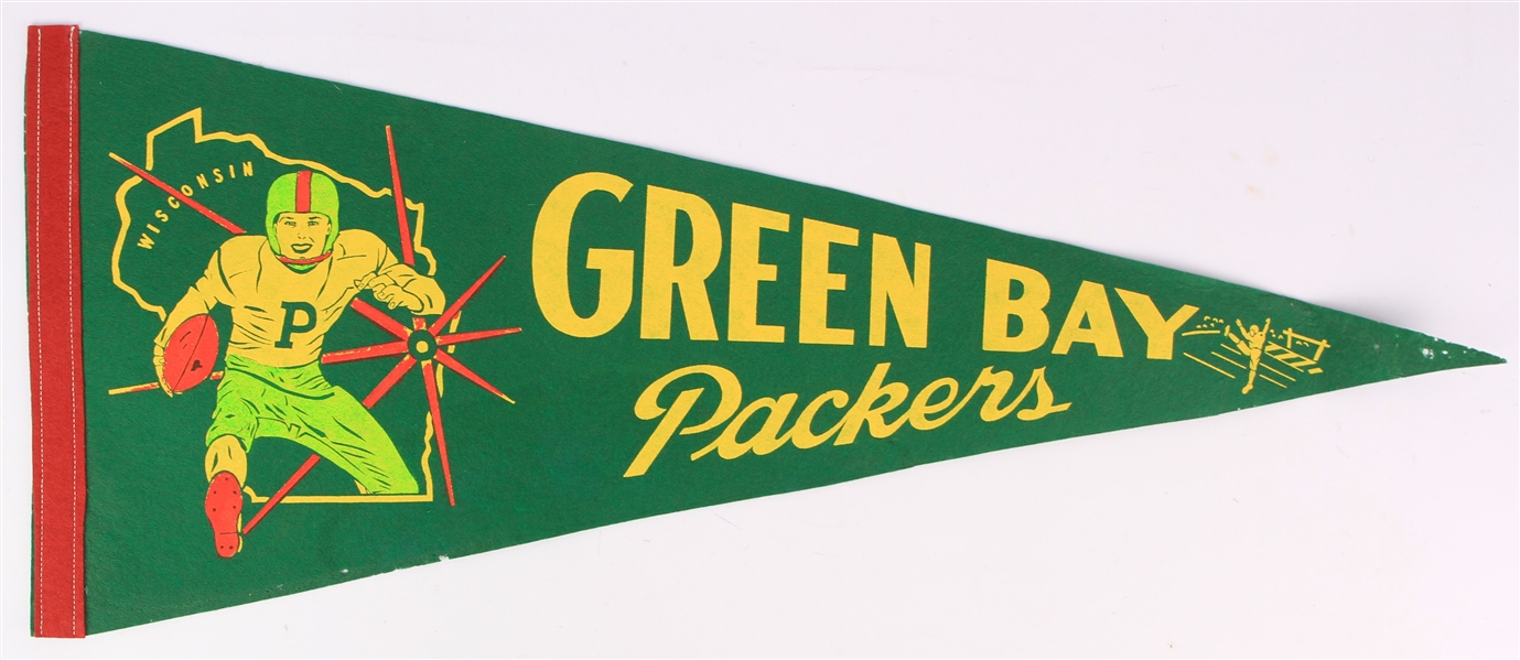 1960s Green Bay Packers 29" Full Size Pennant