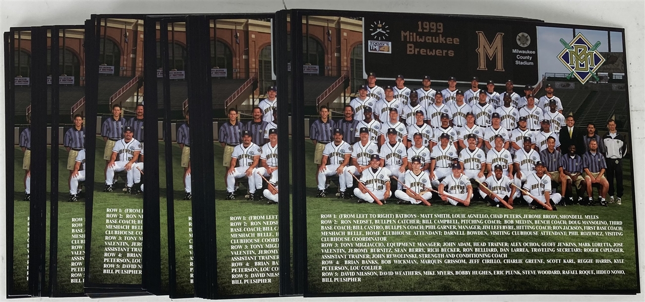 1999 Milwaukee Brewers 8" x 10" Team Photos - Lot of 2,000+