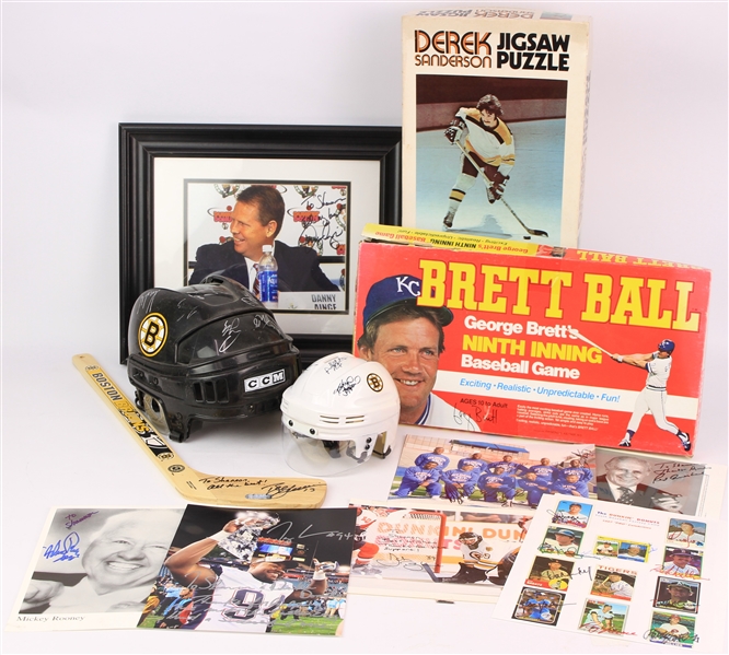 1980s-2000s Boston Sports Memorabilia Collection - Lot of 18 w/ Signed Photos & More