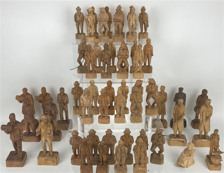 1940s-50s RA Struck Carved Wooden Figure Collection - Lot of 100+ 