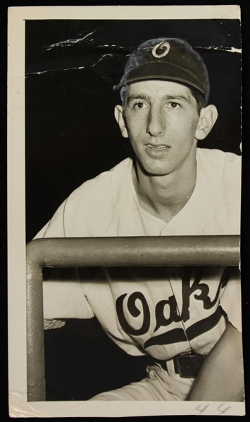 1949 Billy Martin Oakland Oaks PCL Original 4" x 7" Photograph