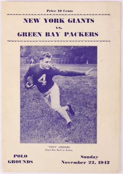 1942 Green Bay Packers Multi Signed Game Program w/ 20 Signatures Including,Don Hutson, Tony Canadeo & More (JSA)