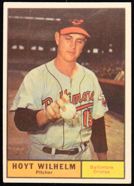 1961 Hoyt Wilhelm Baltimore Orioles Topps Baseball Trading Card