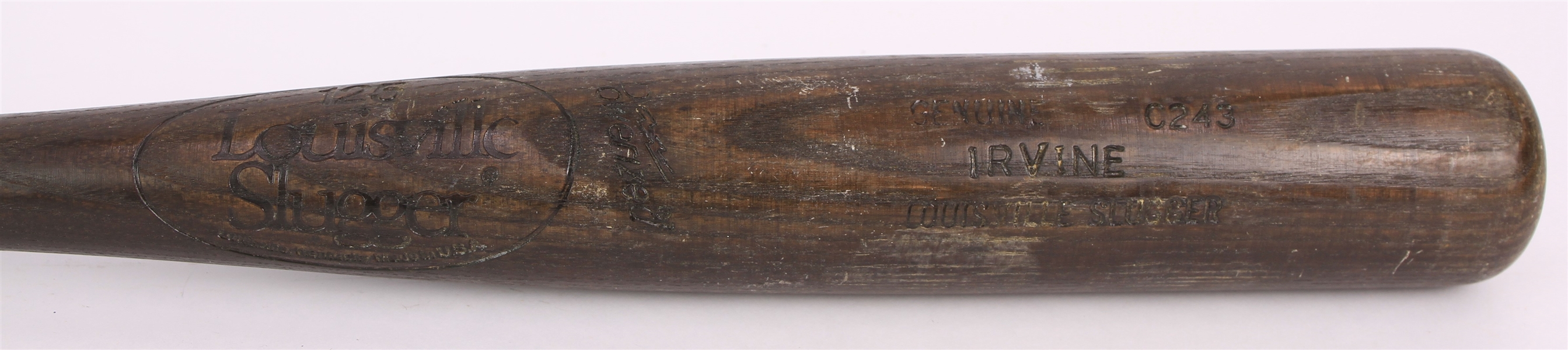 1980-82 Ed Irvine Minor League Louisville Slugger Professional Model Game Used Bat (MEARS LOA)