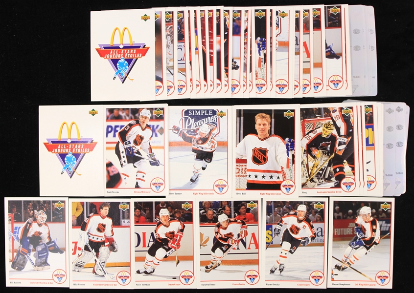 1991 Upper Deck McDonalds All Star Hockey Trading Cards - Lot of 2 Complete Sets