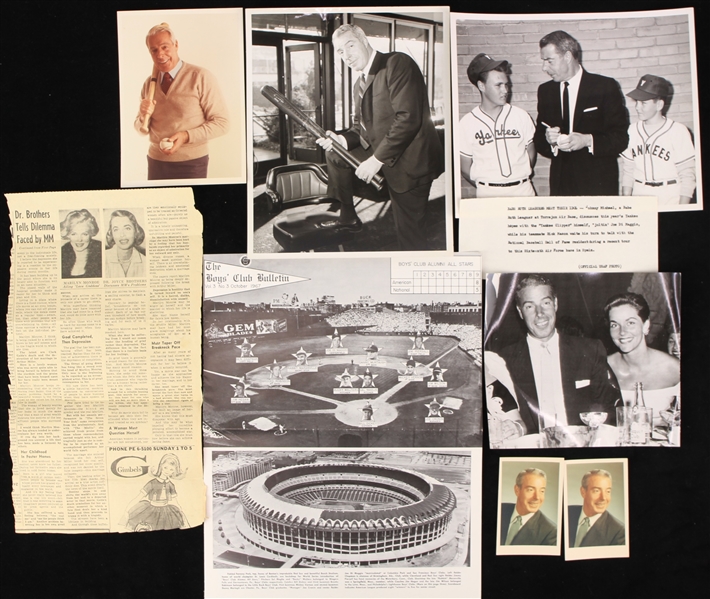 1950s-90s Joe DiMaggio New York Yankees Photo & Document Collection - Lot of 20 From Personal Collection