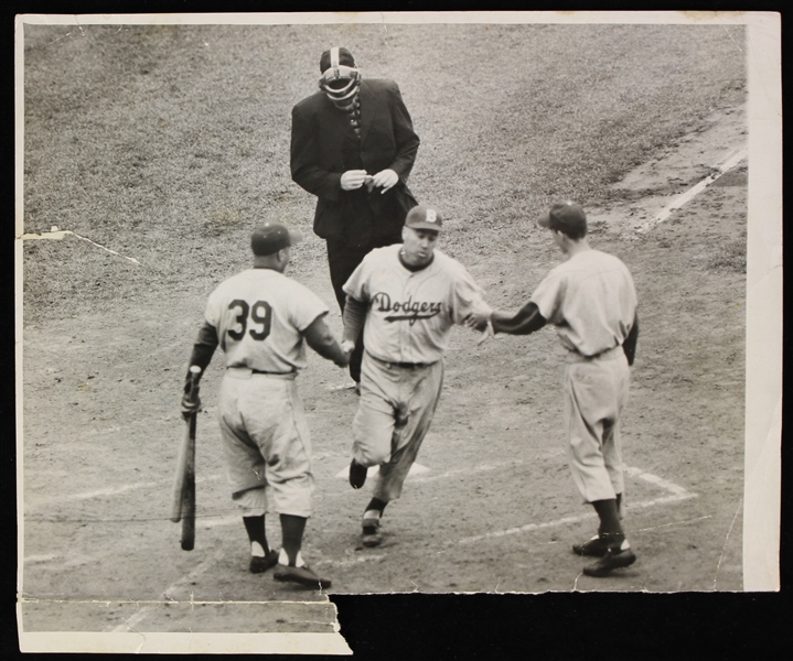 1955 Duke Snider Brooklyn Dodgers 200th Career Home Run Original 10" x 12" Photograph