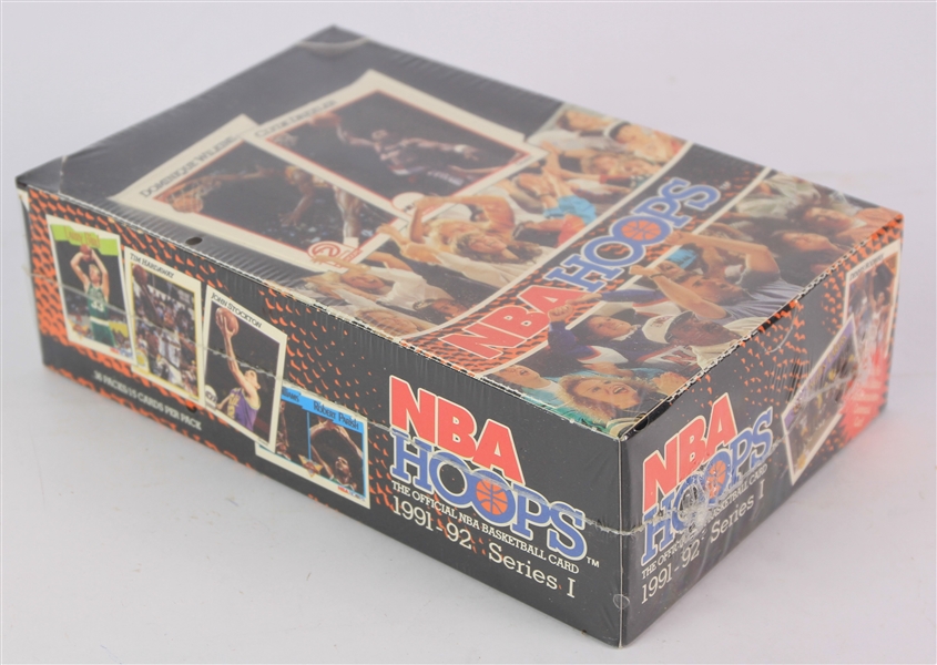 1991-92 NBA Hoops Series I Basketball Trading Cards Unopened Hobby Box w/ 36 Packs of 15 Cards Each