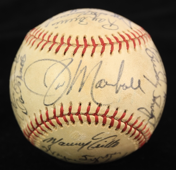 1976 Chicago Cubs Team Signed ONL Feeney Baseball w/ 25 Signatures Including Rick Monday, Bill Madlock, Randy Hundley & More (Beckett)