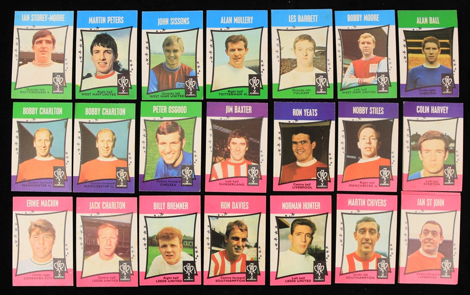 1967-68 A&BC Chewing Gum Footballers Soccer Trading Cards - Lot of 35