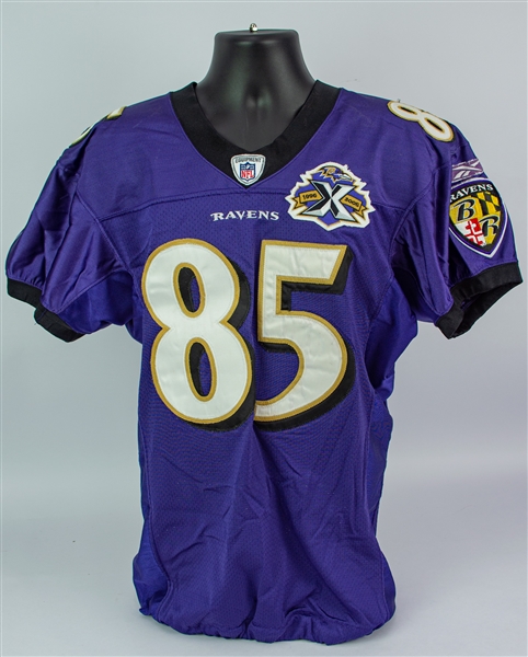 2005-08 Derrick Mason Baltimore Ravens Tribute Jersey (MEARS LOA)