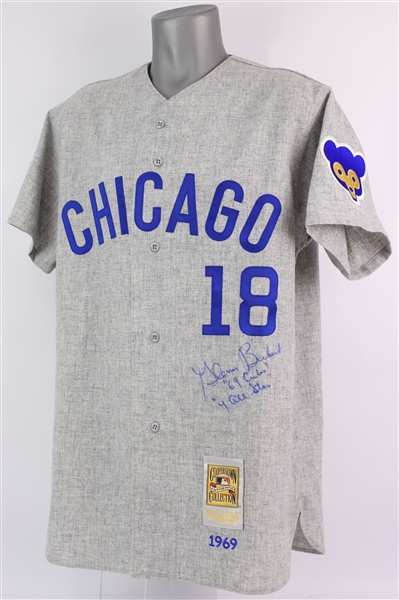 1969 Glenn Beckert Chicago Cubs Signed Mitchell & Ness Throwback Jersey (JSA)