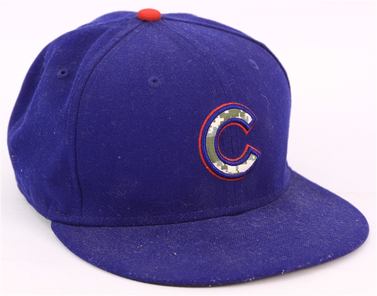 2012 (July 4) Lester Strode Chicago Cubs Game Worn Cap (MEARS LOA/MLB Hologram)