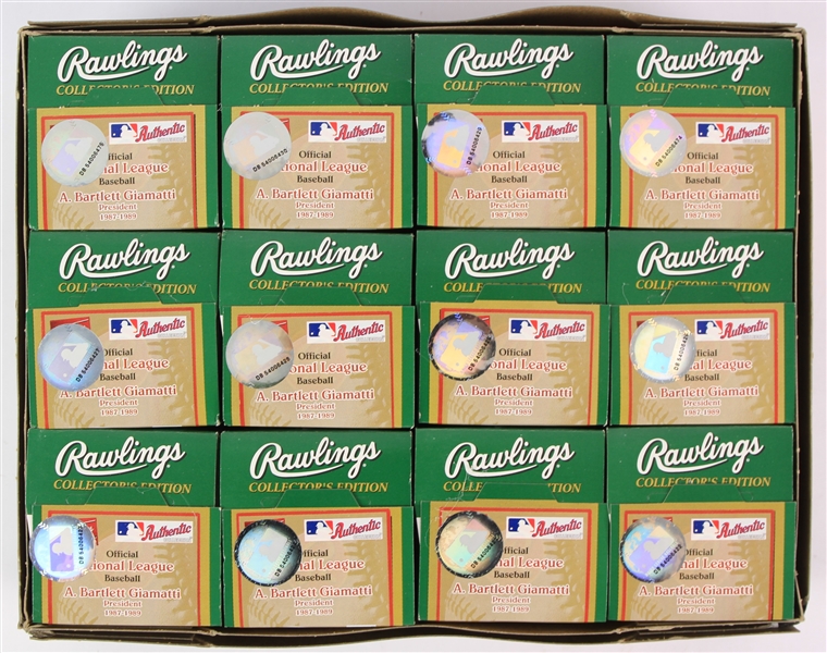 2000s Rawlings Official National League A. Bartlett Giamatti American Pastime Collection Baseballs - Case of 12 Sealed