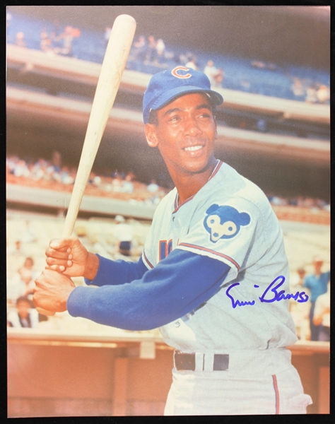 1990s Ernie Banks Chicago Cubs Signed 11" x 14" Photo (JSA)