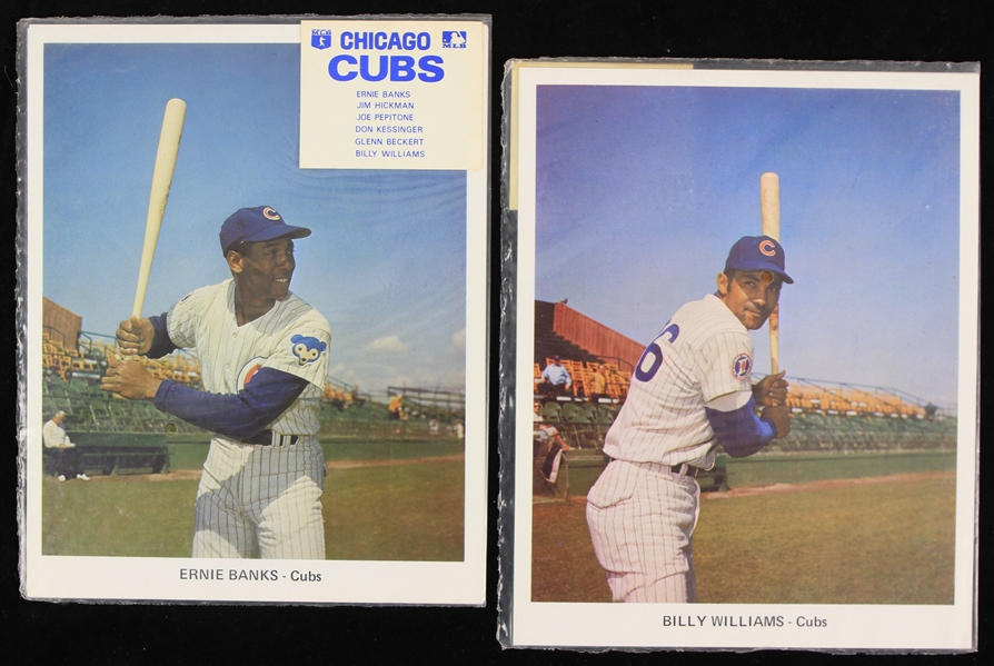 1970s Chicago Cubs 7" x 9" Player Photo Packs - Lot of 2 w/ 12 Photos Total