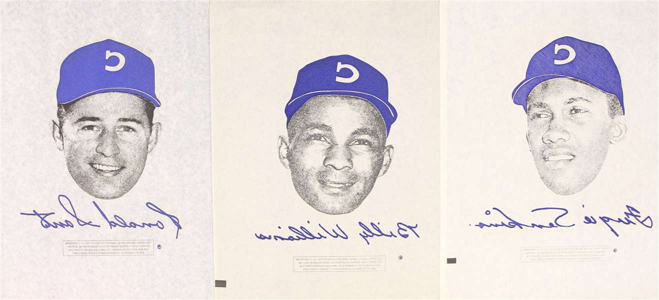 1969 Chicago Cubs Player Iron Ons - Lot of 8 w/ Ernie Banks, Ron Santo, Fergie Jenkins & More