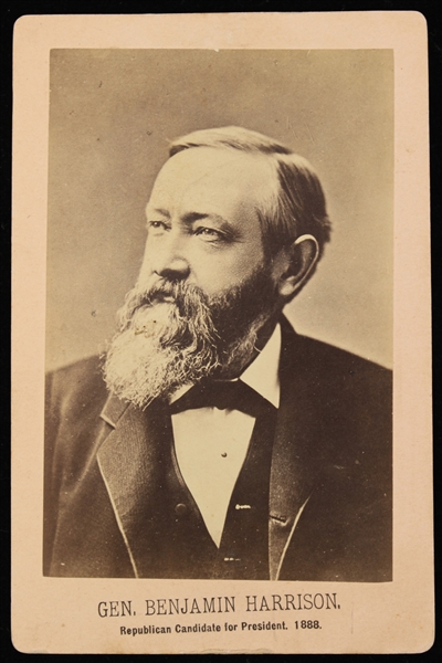 1888 General Benjamin Harrison Republican Candidate For President 4.25" x 6.5" Cabinet Card