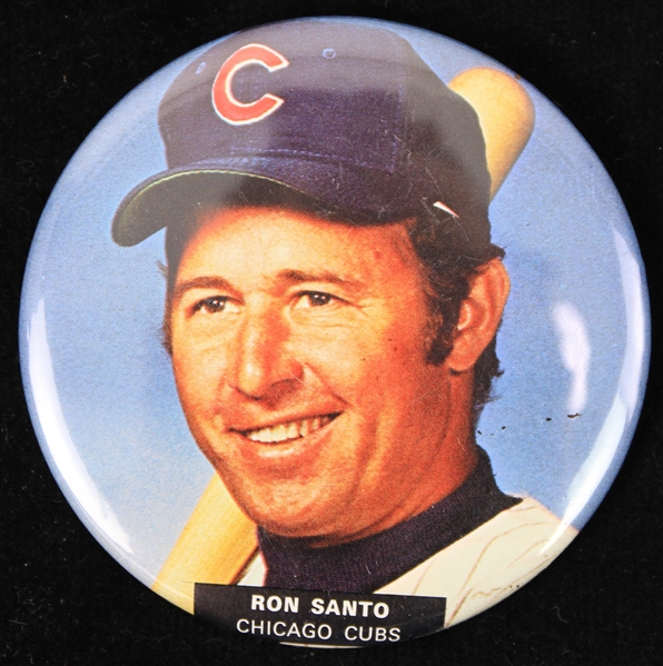 1970s Ron Santo Chicago Cubs 3.5" Pinback Button