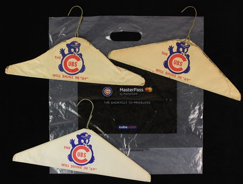1969 Chicago Cubs The Cubs Will Shine in "69" Clothes Hangers - Lot of 3