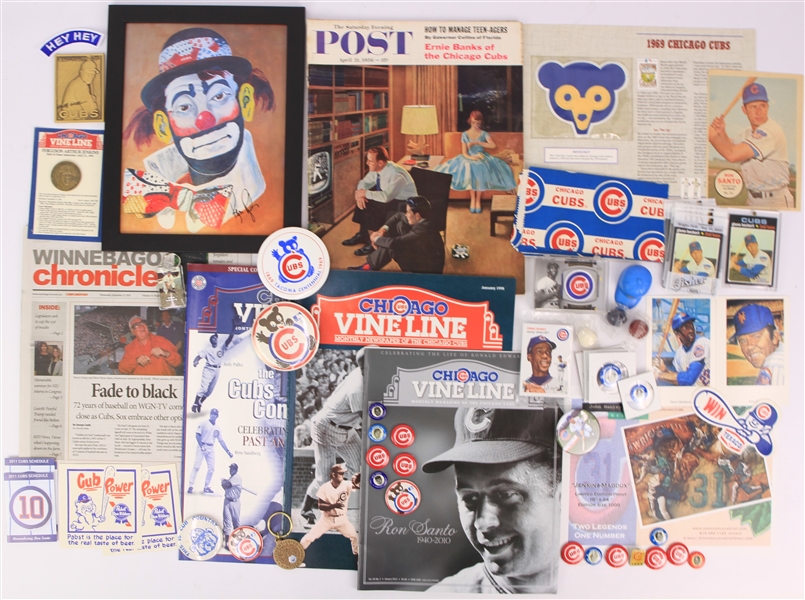 1956-present Chicago Cubs Photos, Program, Postcards & more (Lot of 50+)