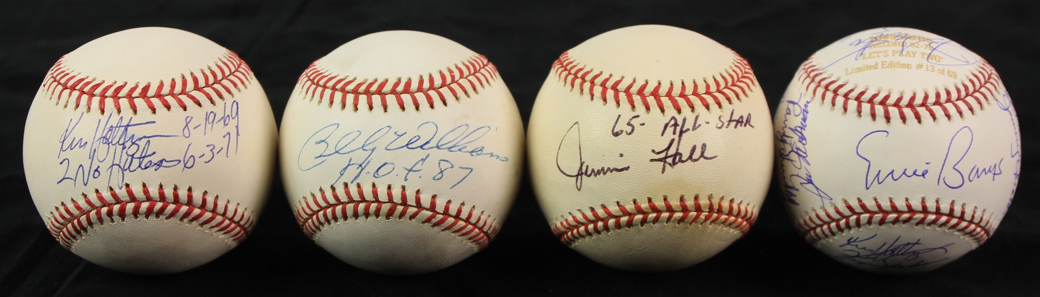 1980s-2000s Chicago Cubs Signed Baseballs - Lot of 4 w/ 1969 Team Signed, Billy Williams, Ken Holtzman & Jimmie Hall