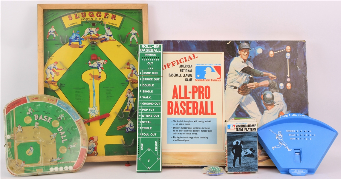 1940s-60s Vintage Baseball Games (Lot of 4)