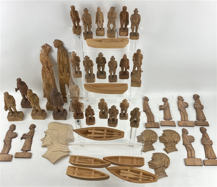 1940s-50s RA Struck Carved Wooden Figure Collection (Lot of 100+)