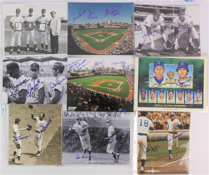 1960s-2000s Chicago Cubs Signed Photos, Checks, Postcards & more (Lot of 60+)